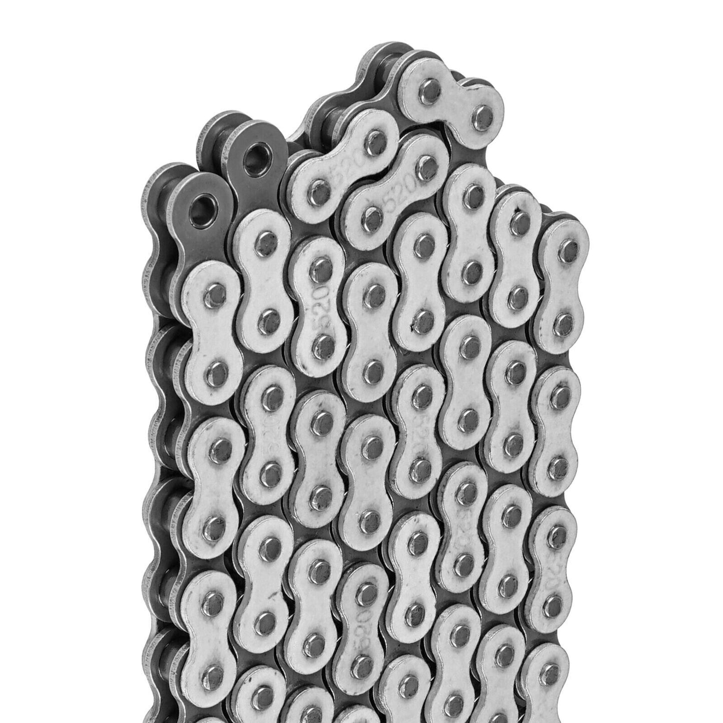 White Drive Chain for Bike | Motorcycle Quad 520-Pitch 120-Links Non O-Ring