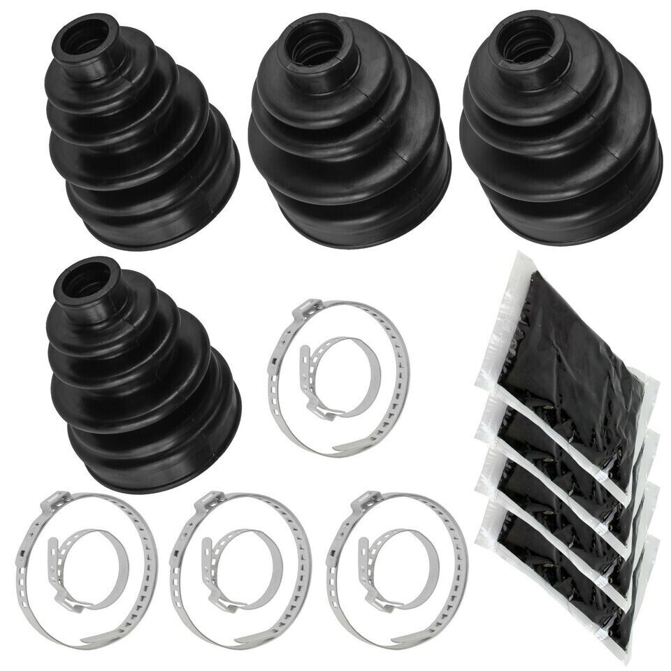2 Rear Axle Inner Outer CV Boot Kit for Yamaha Grizzly 400 YFM400F 4X4 2007 2008
