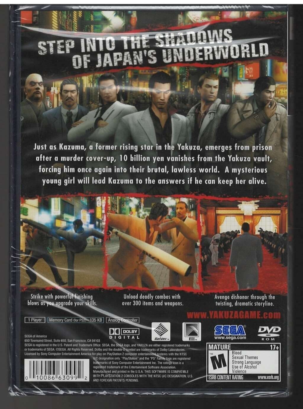 Yakuza PS2 (Brand New Factory Sealed US Version) Playstation 2