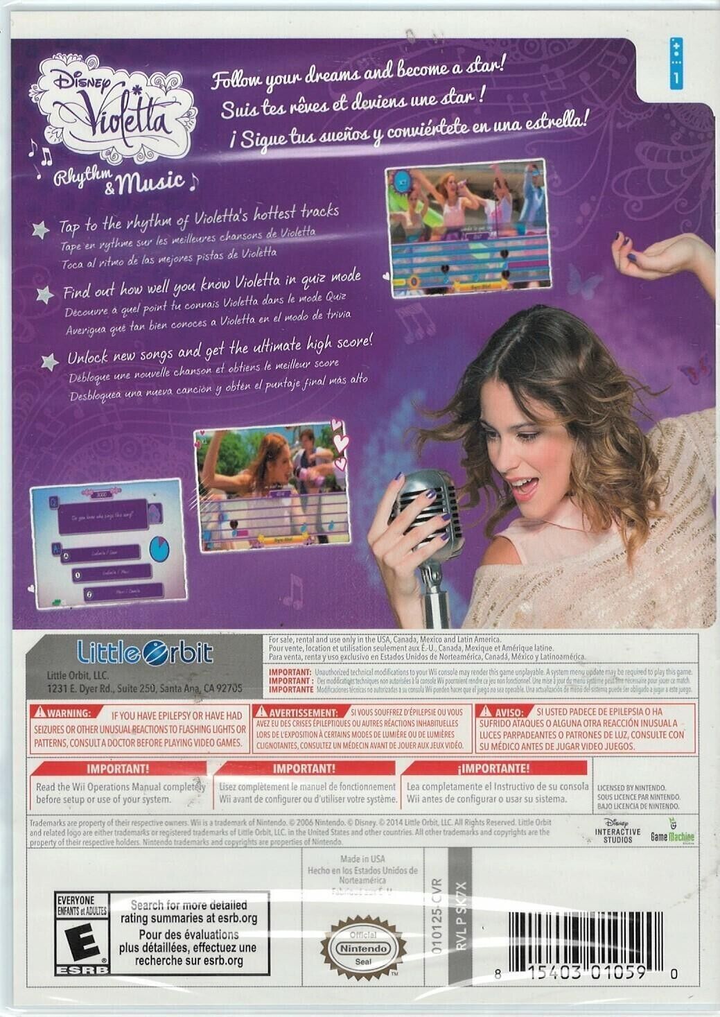 Violetta Rhythm & Music WII (Brand New Factory Sealed US Version) Nintendo Wii,