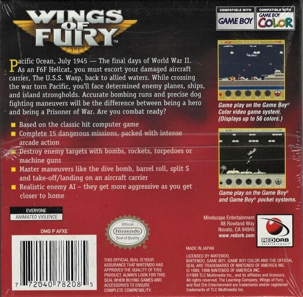 Wings Of Fury GBC (Brand New Factory Sealed US Version) Game Boy
