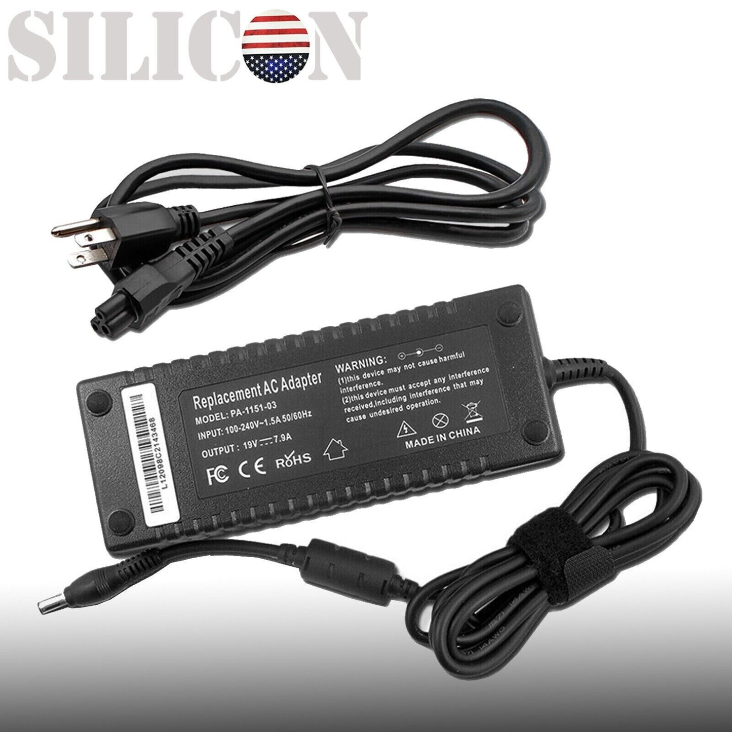 150W AC Power Charger Adapter for Asus Rog Strix GL703GE GL703GS Gaming 19V 7.9A