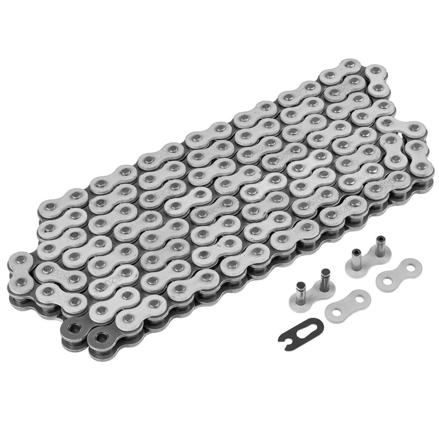 White Drive Chain for Bike | Motorcycle Quad 520-Pitch 120-Links Non O-Ring