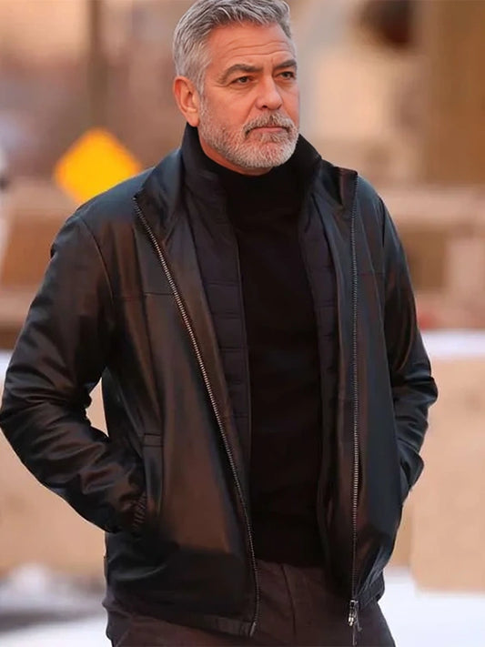 Wolfs George Clooney Leather Jacket