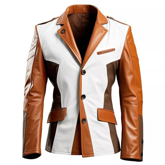 Urban Edge Leather Blazer